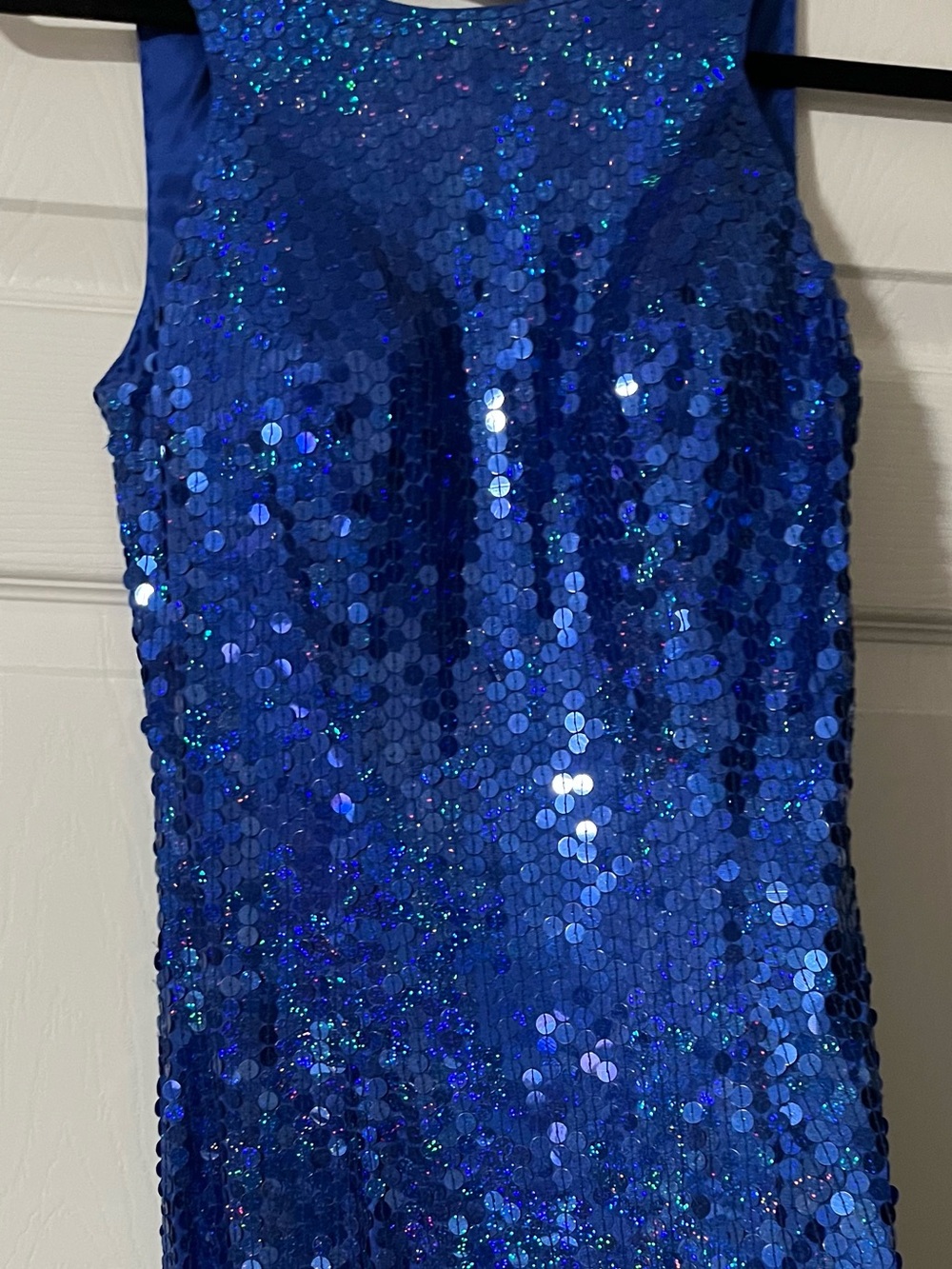 Adrianna Papell Royal Blue Sequin long dress